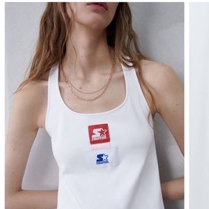 Zara Starter Midi White Dress Size Small Sports Summer Dress